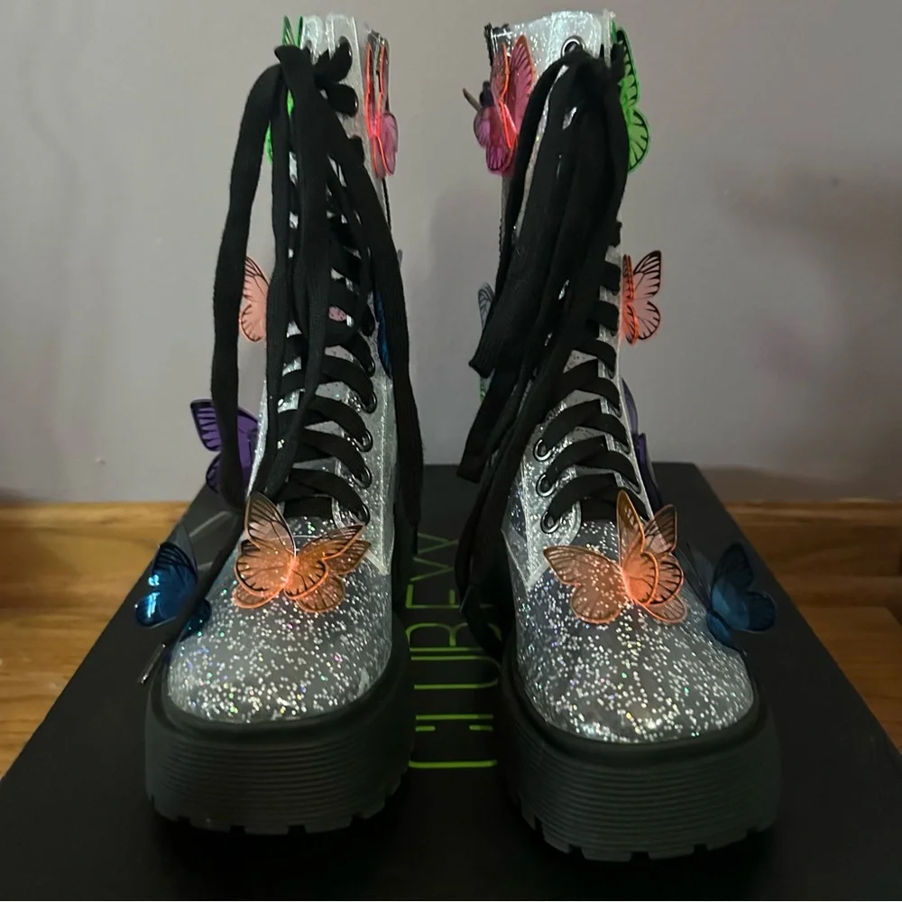 Club Exx Terrarium Butterfly Boots - Picture 5 of 7